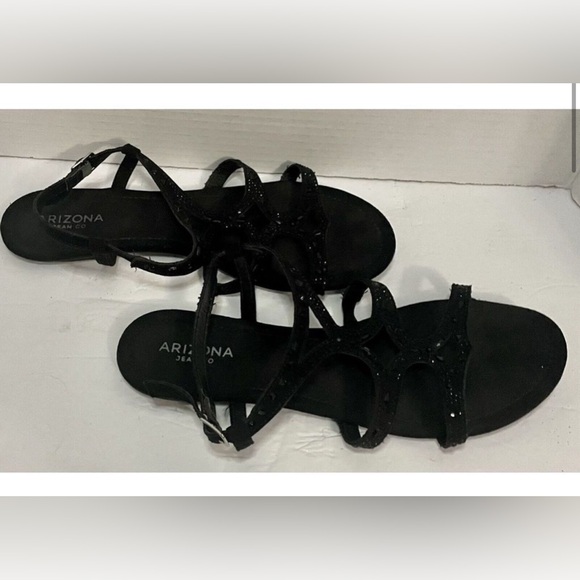 🖤Arizona Jean Black Beaded Sandals🖤 - Picture 3 of 6